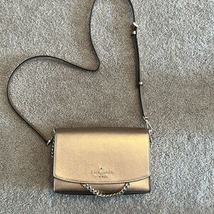 Kate Spade gold crossbody bag